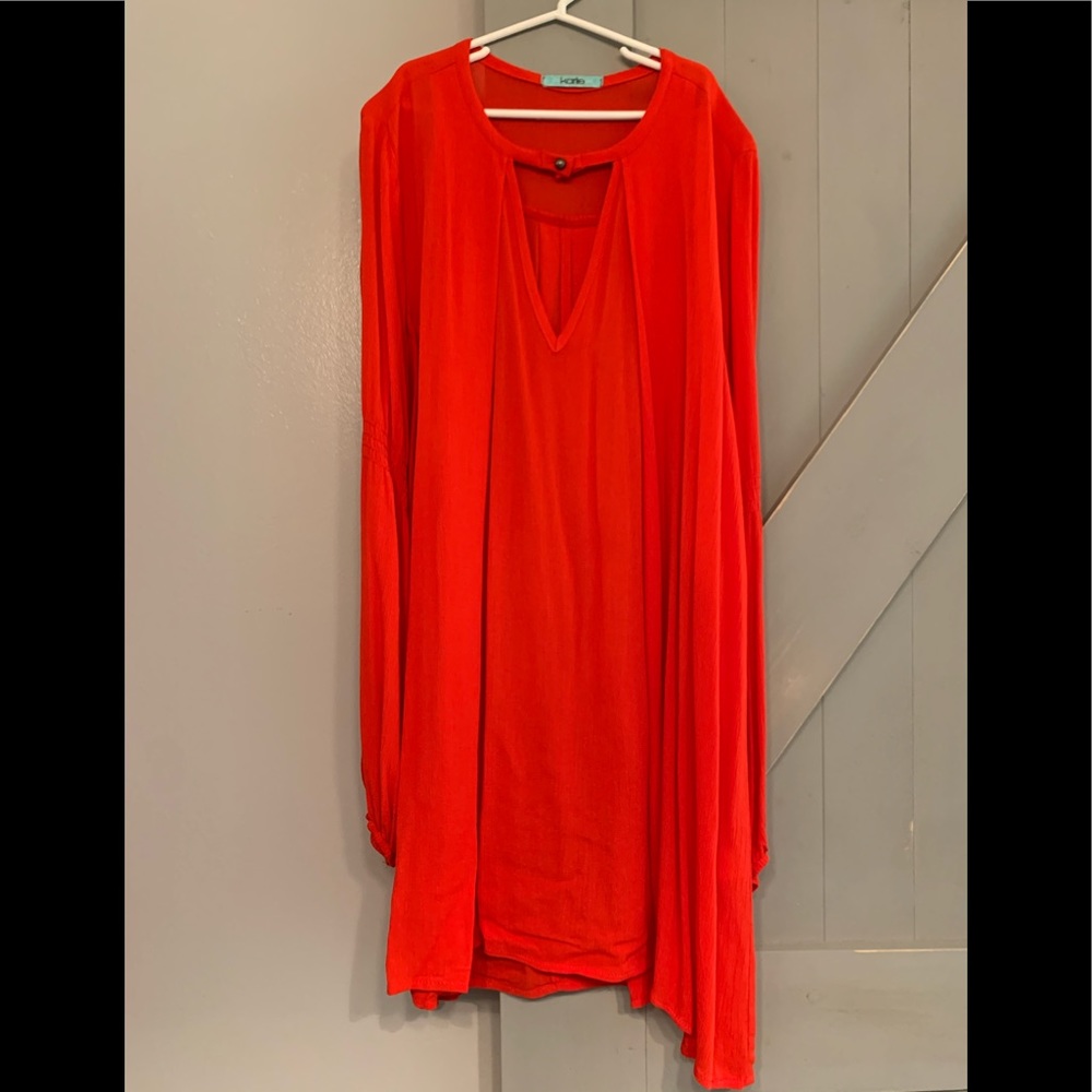 Karlie Red Tunic Dress